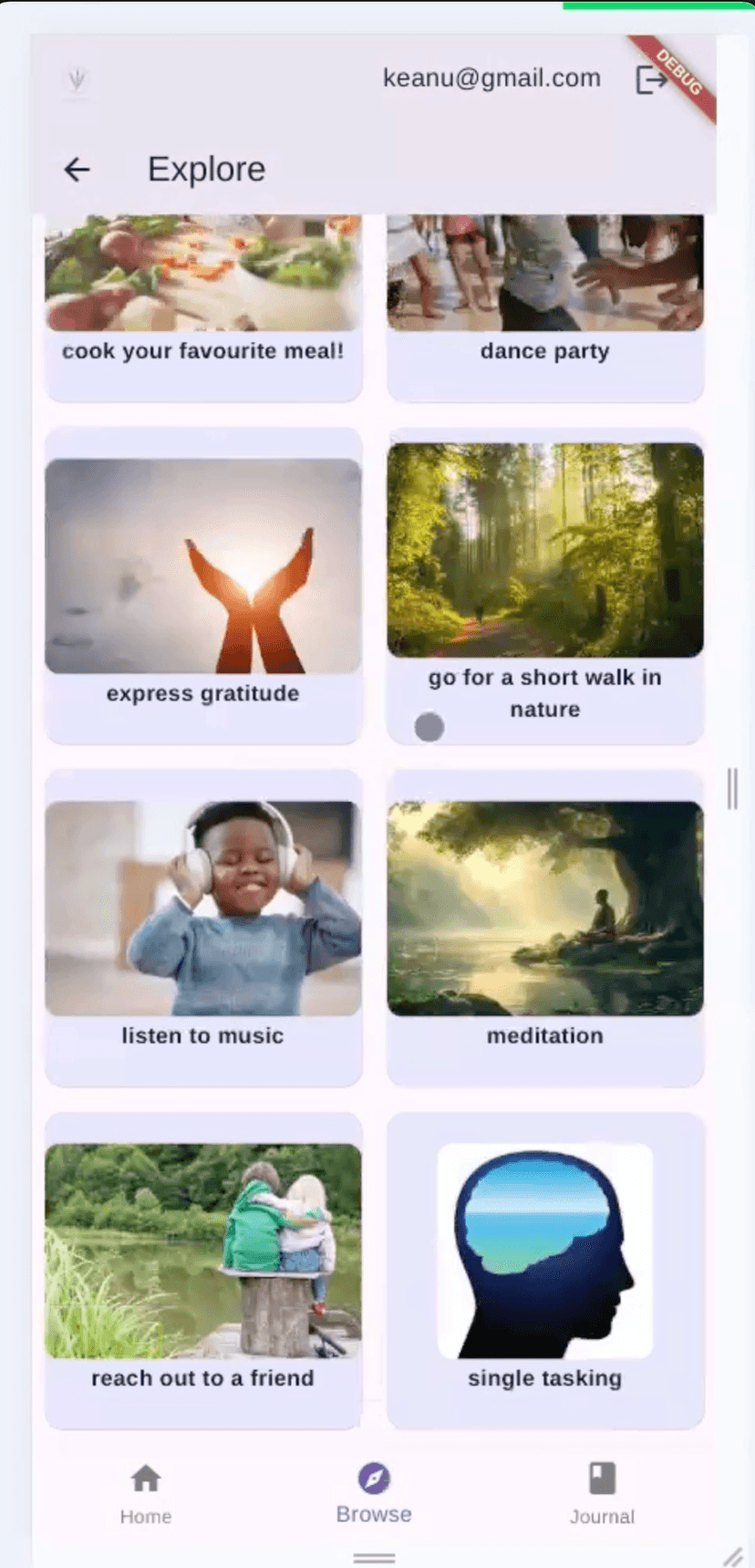 Mindfulness app screenshot 3